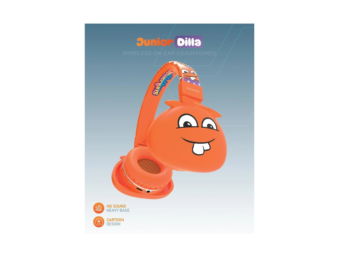 Moxedo Junior Wireless On-Ear Headphones for Kids - Junior Dilla in Qatar Moxedo Junior Wireless On-Ear Headphones for Kids - Junior Dilla in Qatar